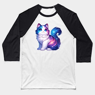 Beautiful Cat with Bright Colors Baseball T-Shirt